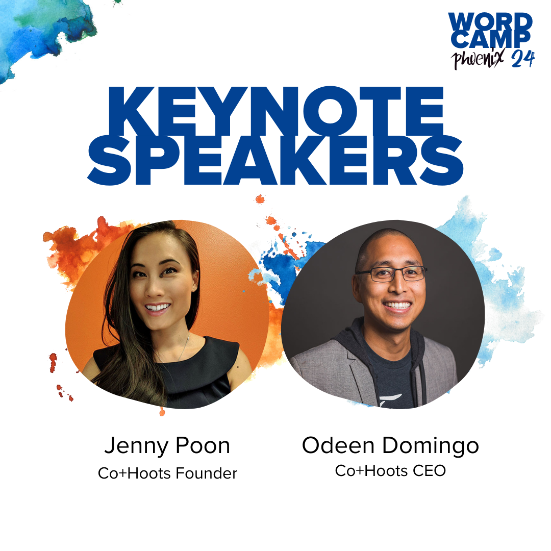 Co+Hoots Co-Founders Jenny Poon and Odeen Domingo to Keynote WordCamp Phoenix 2024